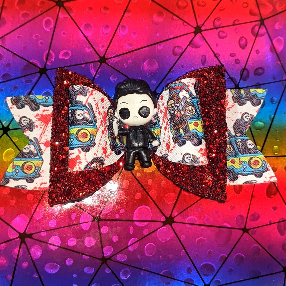 🧡Jason Hair Bow (Halloween)